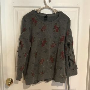 Torrid Bambi sweatshirt with laced sleeve size 1